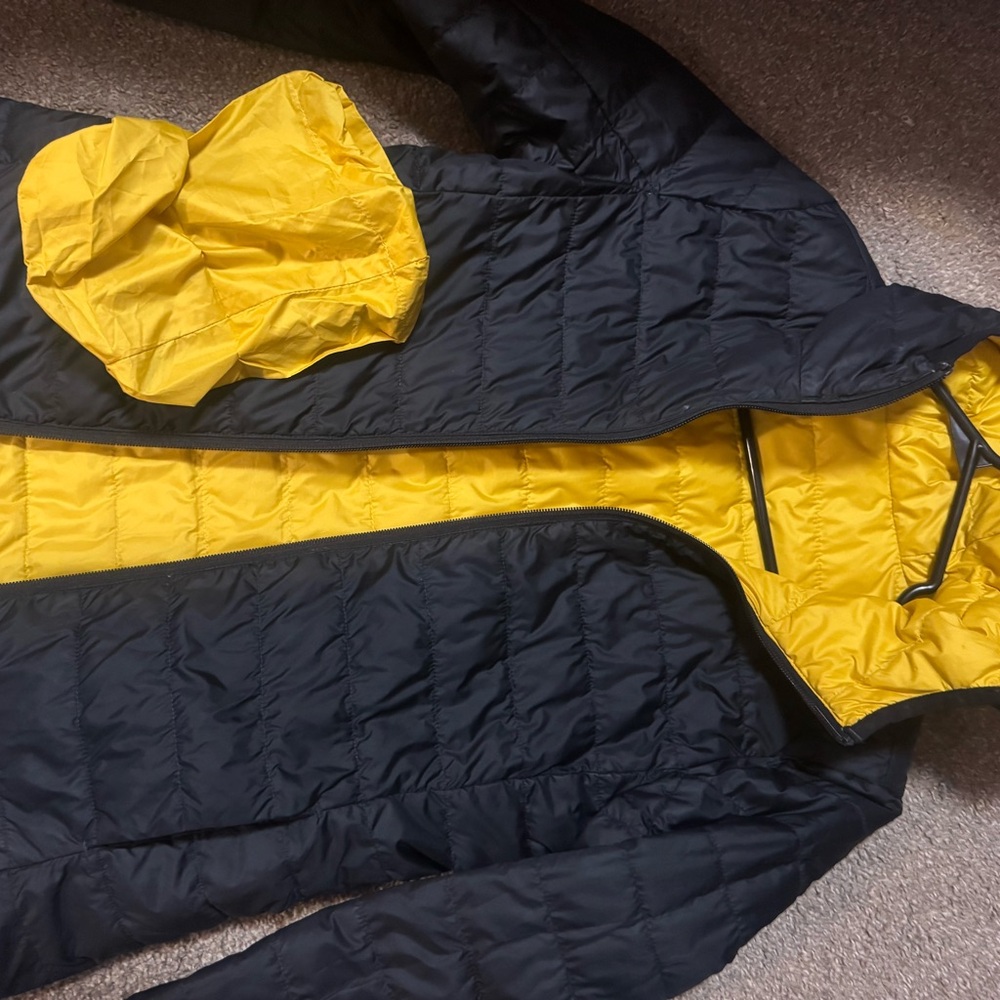 Lole Black and Yellow Puffer Jacket